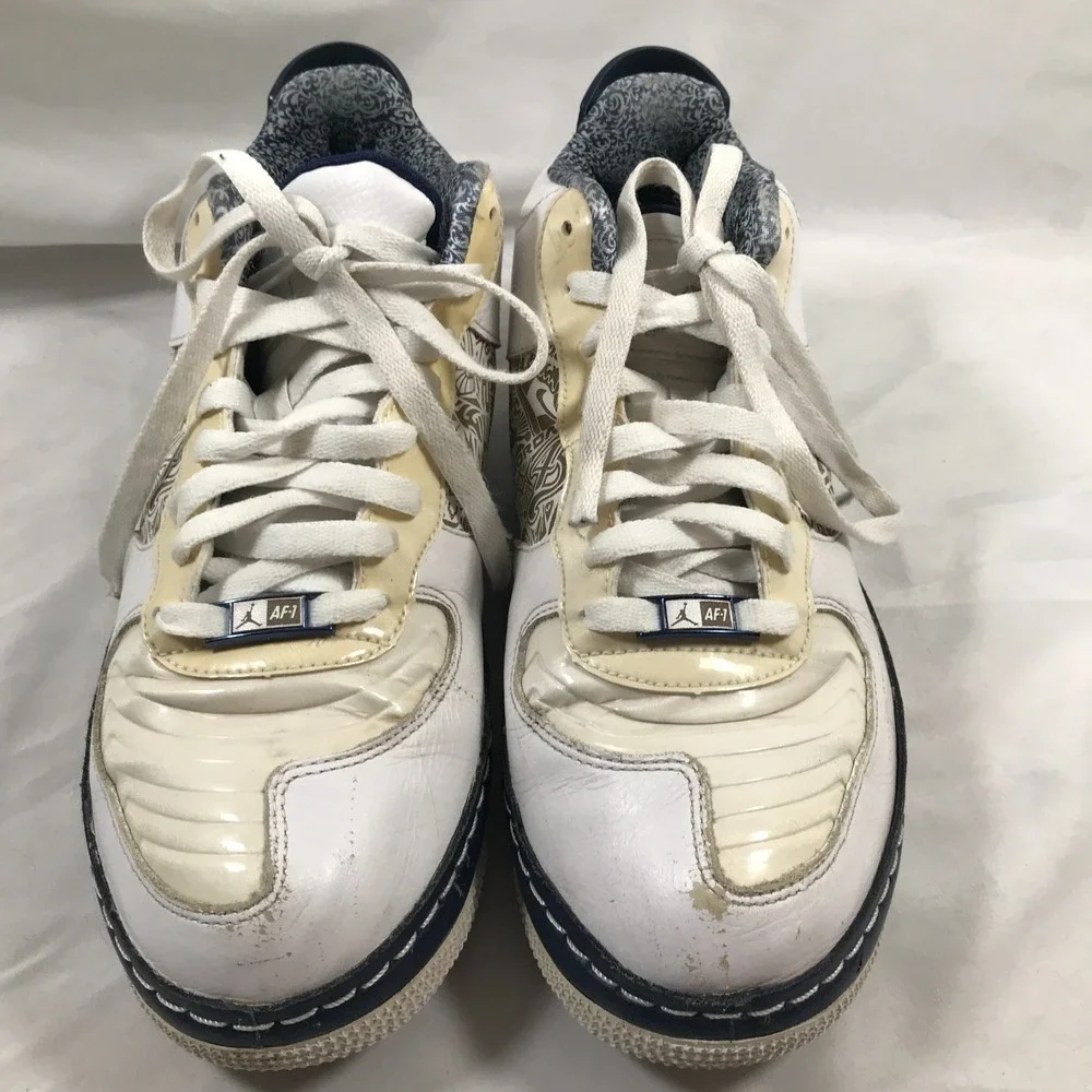 Nike Air Jordan AF-1 Fusion 20 White Lace Up Shoes‎ 332122-103 Mens US 8 EU 41